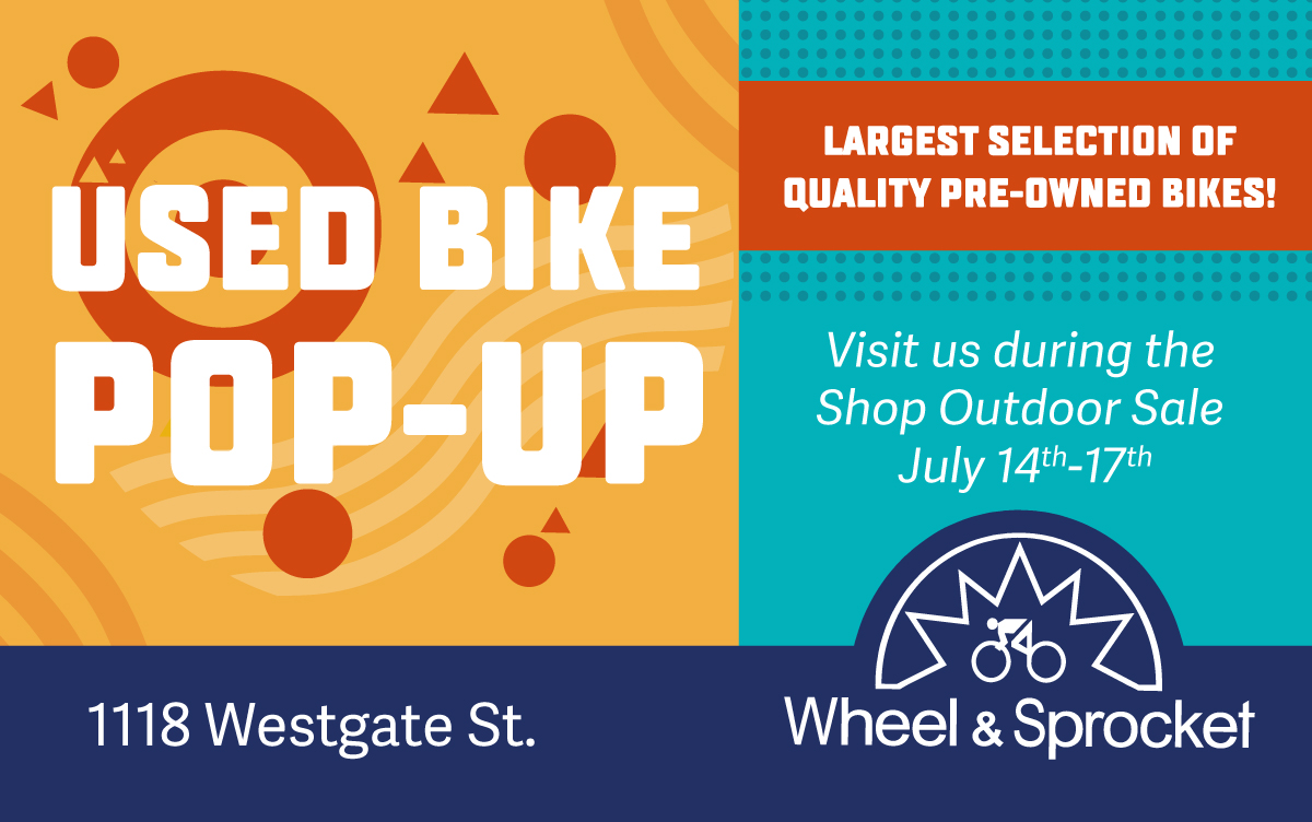 Shop Outdoor Sale Visit Wheel and Sprocket for a Used Bike Pop-Up